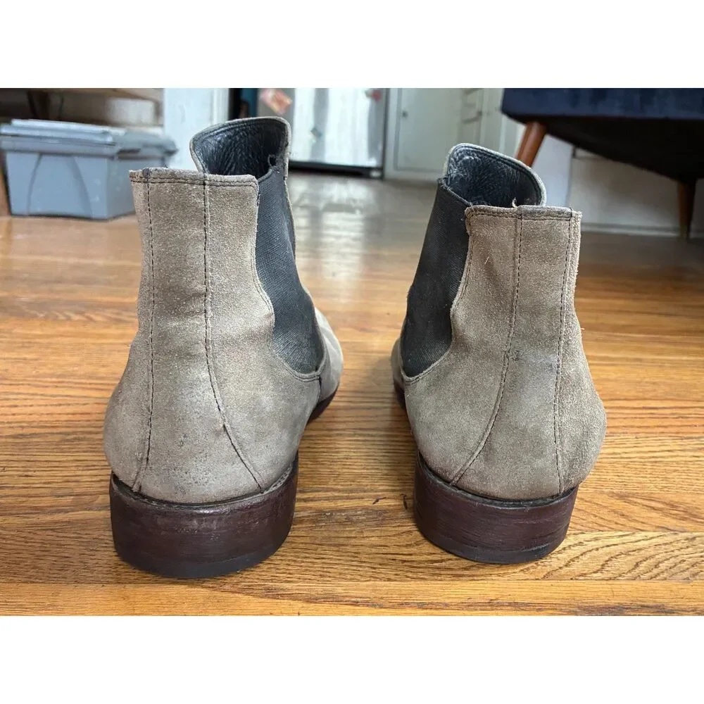 Toro Gray Suede Chelsea Pull Up Boots Shoes   Mens Size 10